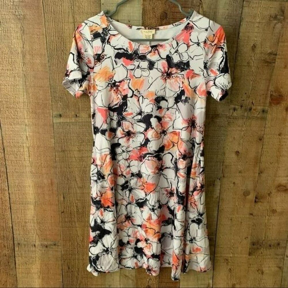 Yelete women's size small flowy floral bright colorful dress with pockets